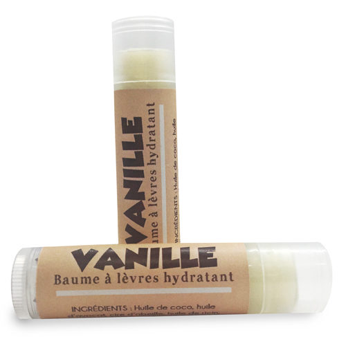 baume à lèvres hydratant et naturel vanille