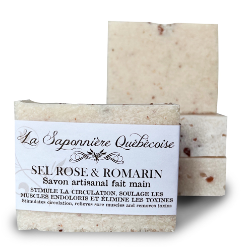 savon exfoliant au sel rose de l'himalaya