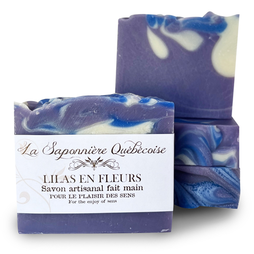 savon artisanal et naturel fait main au lilas