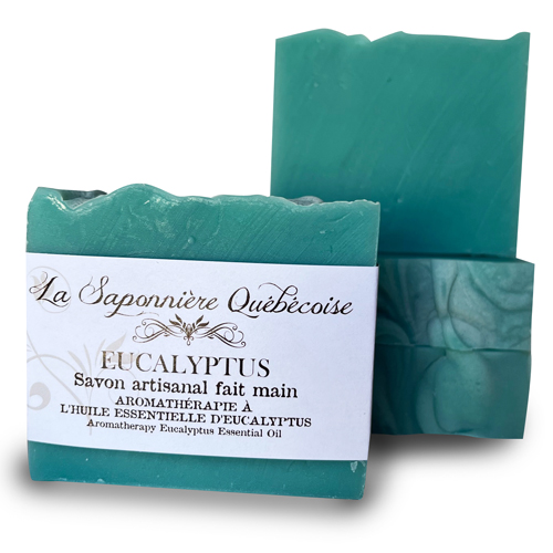 savon artisanal à l'huile essentielle d'eucalyptus