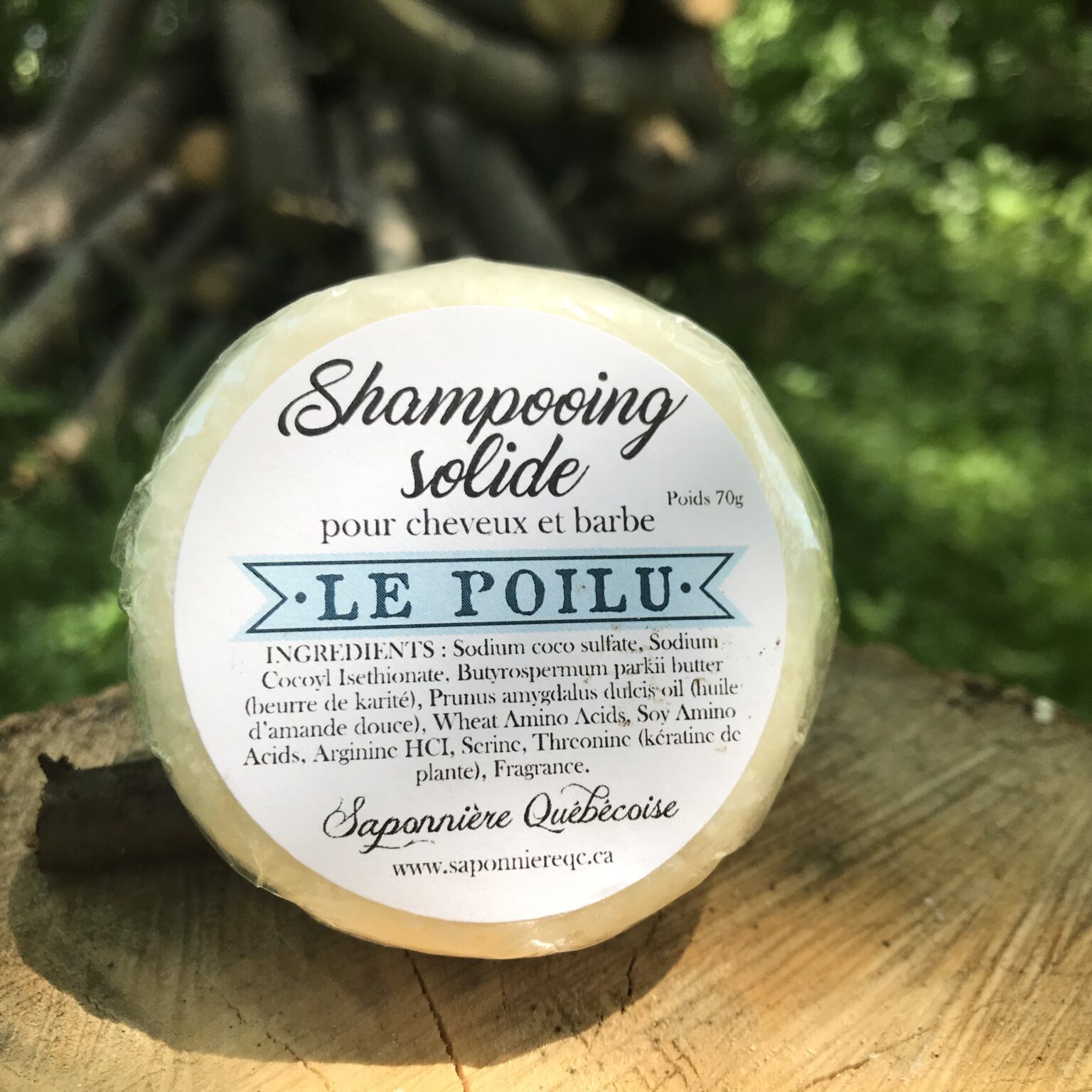 Shampoing solide pour homme Fait au Québec